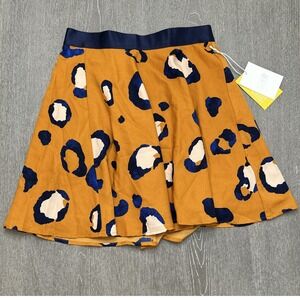 3.1 Phillip Lim x Target Animal Print Flared Mini Skirt Yellow Blue NWT 10